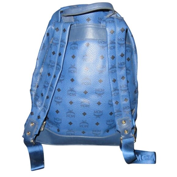 MCM München Visetos Leather Stud Embellished Backpack Laptop Bag - Picture 2 of 15